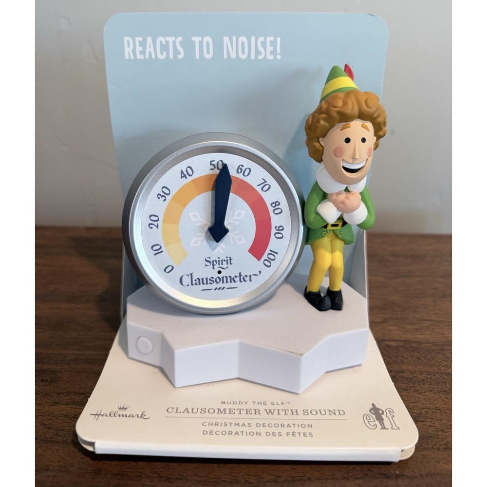 Hallmark Buddy The Elf Noise Meter Clausometer With Sound NEW
